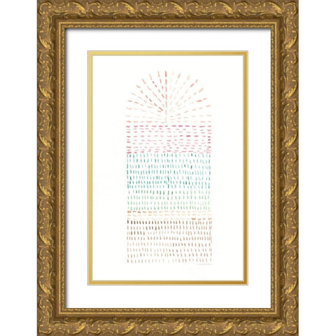 Throw Ladder Gold Ornate Wood Framed Art Print with Double Matting by Kamdon Kreations