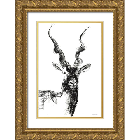 Erratic Strength Gold Ornate Wood Framed Art Print with Double Matting by Kamdon Kreations