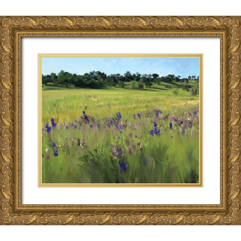Bidwell Park Gold Ornate Wood Framed Art Print with Double Matting by Kamdon Kreations
