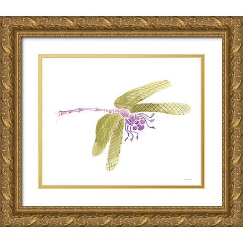 Dragon Lady Gold Ornate Wood Framed Art Print with Double Matting by Kamdon Kreations