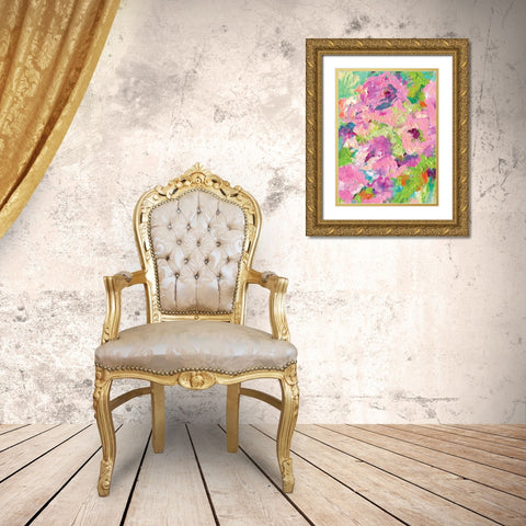 Happy, Happy, Happy Gold Ornate Wood Framed Art Print with Double Matting by Kamdon Kreations