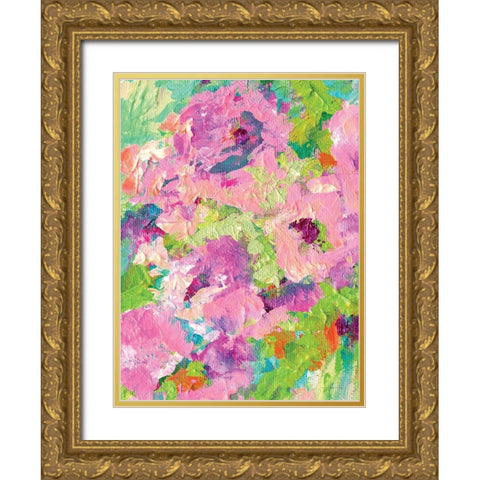 Happy, Happy, Happy Gold Ornate Wood Framed Art Print with Double Matting by Kamdon Kreations