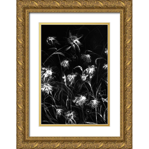 Beauty in the Darkness Gold Ornate Wood Framed Art Print with Double Matting by Kamdon Kreations
