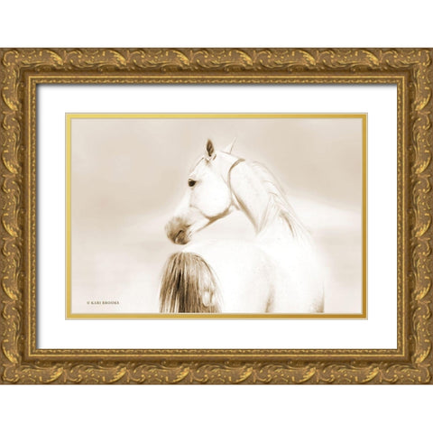 Dash II Gold Ornate Wood Framed Art Print with Double Matting by Brooks, Kari