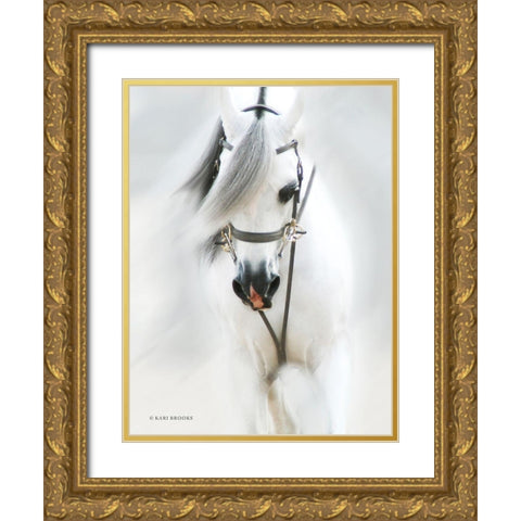 Dream Horse Gold Ornate Wood Framed Art Print with Double Matting by Brooks, Kari