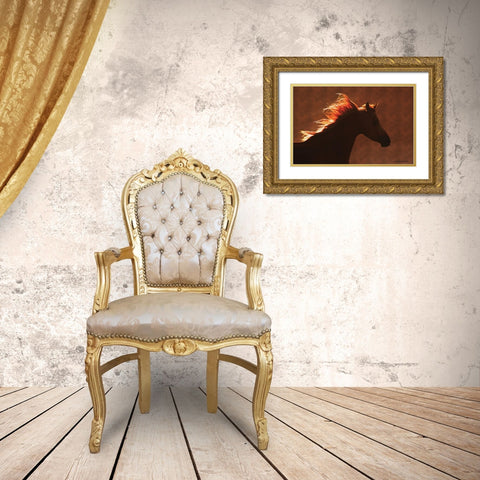 Golden Angel Gold Ornate Wood Framed Art Print with Double Matting by Brooks, Kari
