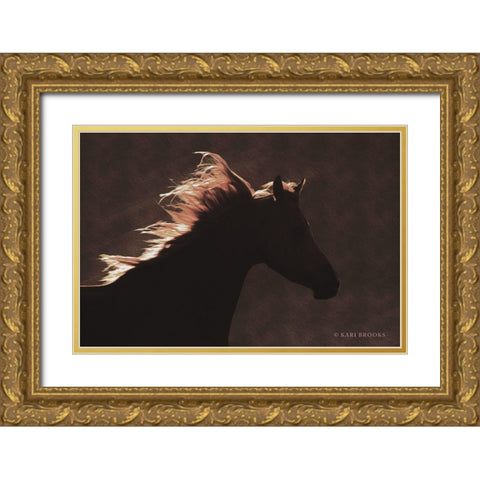 Golden Angel Gold Ornate Wood Framed Art Print with Double Matting by Brooks, Kari