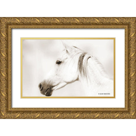 Dash IV Gold Ornate Wood Framed Art Print with Double Matting by Brooks, Kari