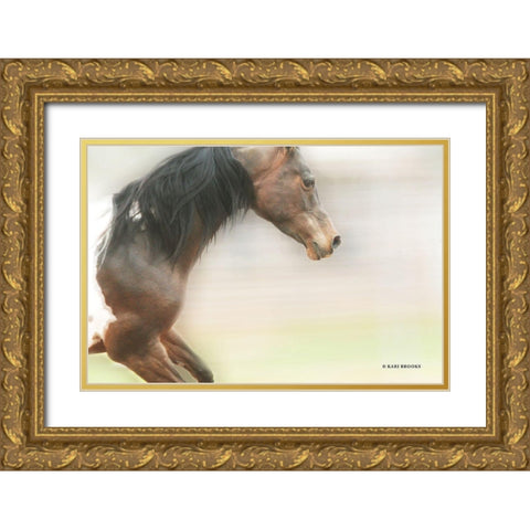 Leap of Faith Gold Ornate Wood Framed Art Print with Double Matting by Brooks, Kari
