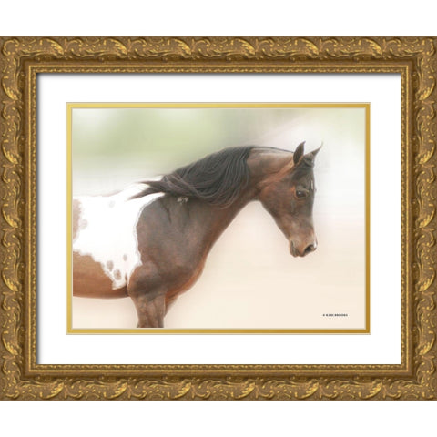 Painted Beauty Gold Ornate Wood Framed Art Print with Double Matting by Brooks, Kari