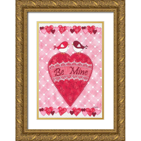 Be Mine Gold Ornate Wood Framed Art Print with Double Matting by Kennedy, Lisa