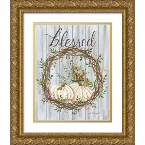 Blessed Gold Ornate Wood Framed Art Print with Double Matting by Kennedy, Lisa