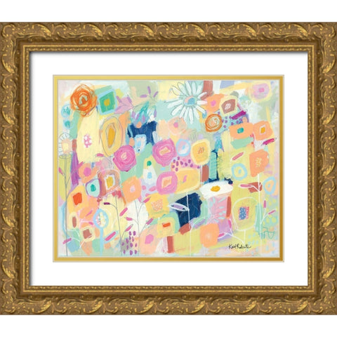 Its Risky to Blossom Gold Ornate Wood Framed Art Print with Double Matting by Roberts, Kait