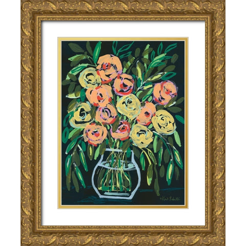 Blooming at Night     Gold Ornate Wood Framed Art Print with Double Matting by Roberts, Kait