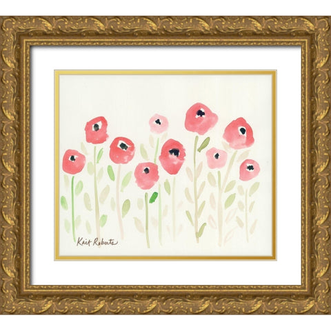 Cutie Gold Ornate Wood Framed Art Print with Double Matting by Roberts, Kati