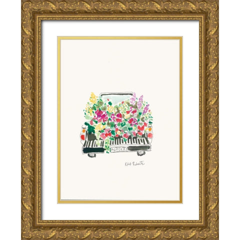 Green Thumb Gold Ornate Wood Framed Art Print with Double Matting by Roberts, Kait