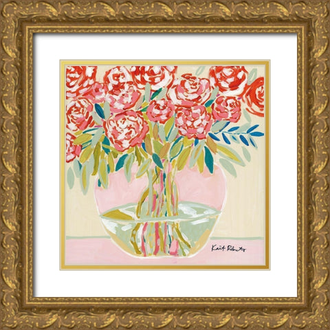 Afternoon Blooms For You Gold Ornate Wood Framed Art Print with Double Matting by Roberts, Kait