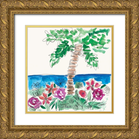 Island Dreaming Gold Ornate Wood Framed Art Print with Double Matting by Roberts, Kait