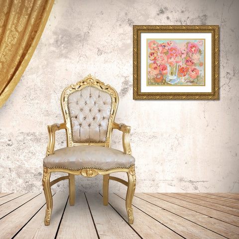 Bountiful Blooms Gold Ornate Wood Framed Art Print with Double Matting by Roberts, Kait