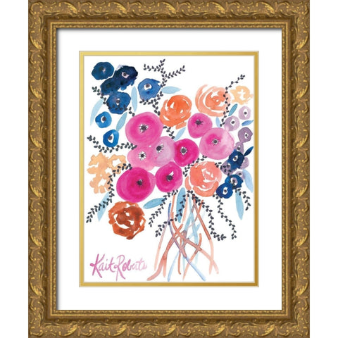 The Flowers Have Secrets Gold Ornate Wood Framed Art Print with Double Matting by Roberts, Kait