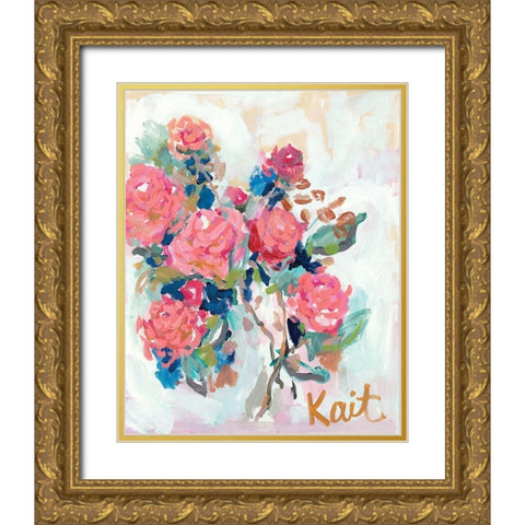 All Flowers Need Time Gold Ornate Wood Framed Art Print with Double Matting by Roberts, Kait