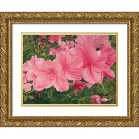 Eager Blooms Gold Ornate Wood Framed Art Print with Double Matting by Sherrill, Kate