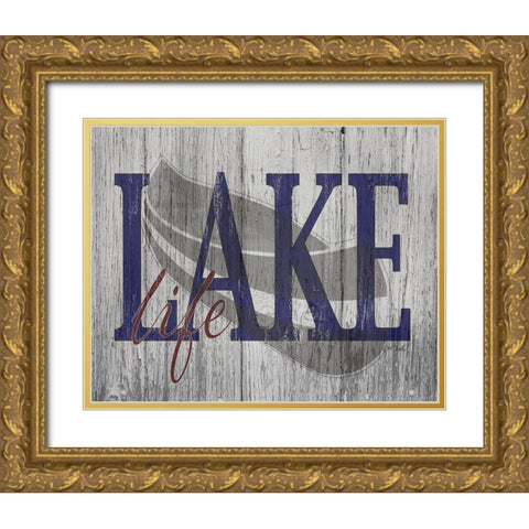 Lake Life Gold Ornate Wood Framed Art Print with Double Matting by Sherrill, Kate