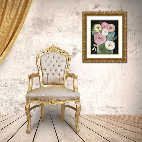Colorful Blooms Gold Ornate Wood Framed Art Print with Double Matting by Sherrill, Kate