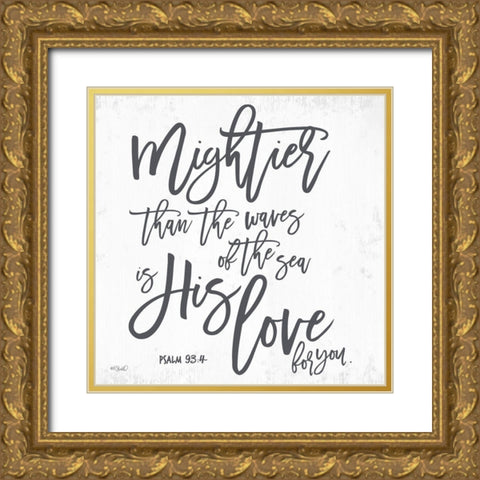 Mightier than the Waves   Gold Ornate Wood Framed Art Print with Double Matting by Sherrill, Kate