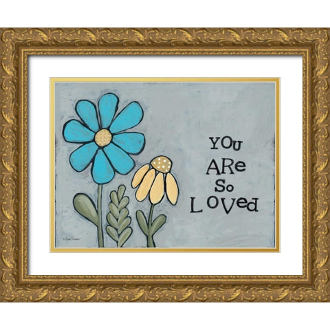 Loved Gold Ornate Wood Framed Art Print with Double Matting by Larson, Lisa