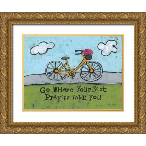 Best Prayers Gold Ornate Wood Framed Art Print with Double Matting by Larson, Lisa