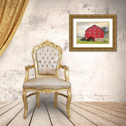 Willow Grove Mill Gold Ornate Wood Framed Art Print with Double Matting by Deiter, Lori