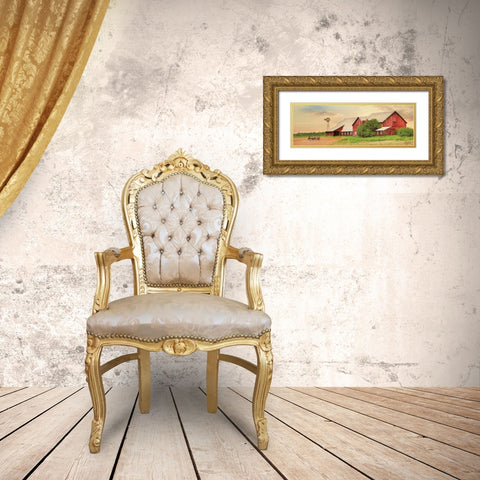 Brownsville Farm Gold Ornate Wood Framed Art Print with Double Matting by Deiter, Lori