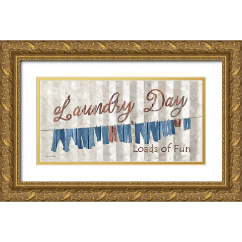 Laundry Day Gold Ornate Wood Framed Art Print with Double Matting by Deiter, Lori