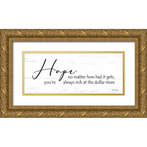 Hope Gold Ornate Wood Framed Art Print with Double Matting by Deiter, Lori