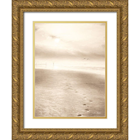 Bleached Sunrise  Gold Ornate Wood Framed Art Print with Double Matting by Deiter, Lori