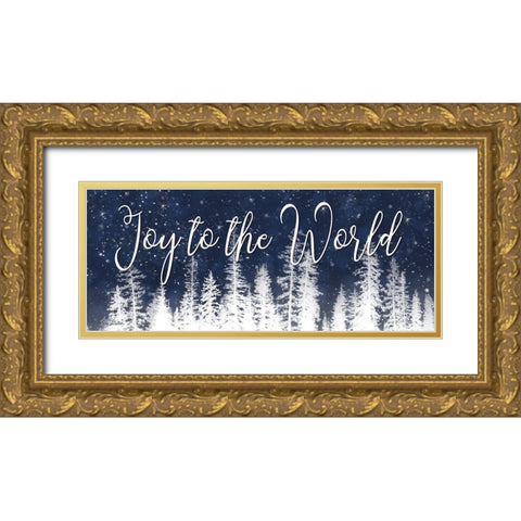 Joy to the World Gold Ornate Wood Framed Art Print with Double Matting by Deiter, Lori