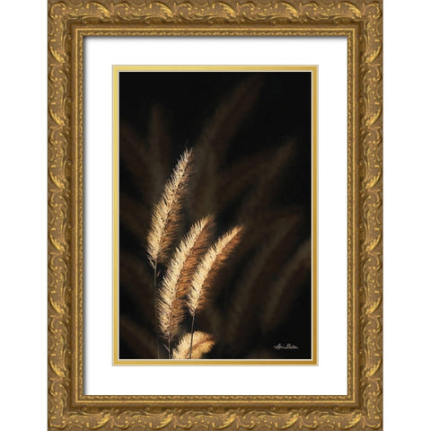 Golden Grass III Gold Ornate Wood Framed Art Print with Double Matting by Deiter, Lori