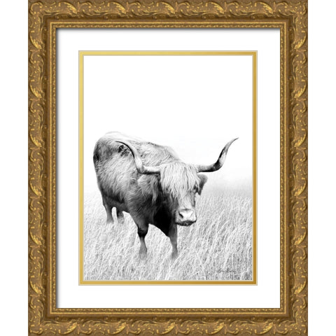 Kiss My Hairy Face Gold Ornate Wood Framed Art Print with Double Matting by Deiter, Lori