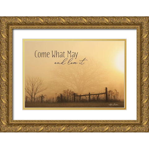 Come What May   Gold Ornate Wood Framed Art Print with Double Matting by Deiter, Lori