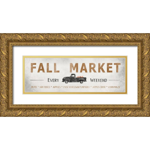 Fall Market   Gold Ornate Wood Framed Art Print with Double Matting by Deiter, Lori