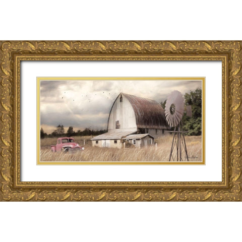 Henderson Bay Farm   Gold Ornate Wood Framed Art Print with Double Matting by Deiter, Lori