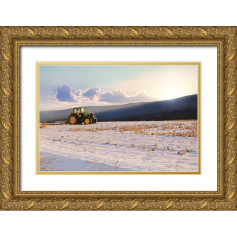 Waiting Gold Ornate Wood Framed Art Print with Double Matting by Deiter, Lori