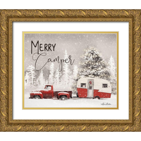Merry Camper   Gold Ornate Wood Framed Art Print with Double Matting by Deiter, Lori