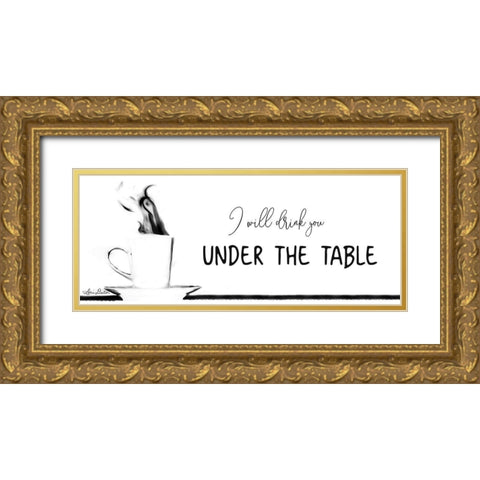 Under the Table Gold Ornate Wood Framed Art Print with Double Matting by Deiter, Lori
