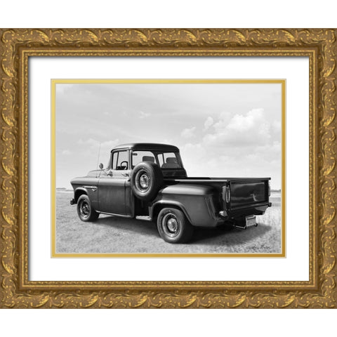 Chevy Truck Gold Ornate Wood Framed Art Print with Double Matting by Deiter, Lori