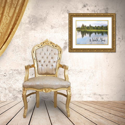 The World is Yours Gold Ornate Wood Framed Art Print with Double Matting by Deiter, Lori