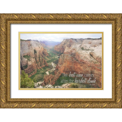 The Best View Gold Ornate Wood Framed Art Print with Double Matting by Deiter, Lori