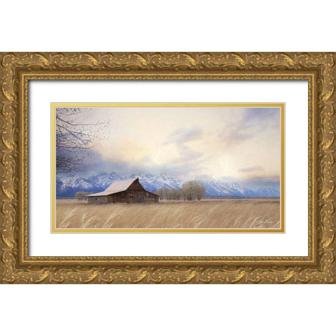 Faith to Move Mountains Gold Ornate Wood Framed Art Print with Double Matting by Deiter, Lori