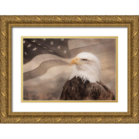 US Symbols Gold Ornate Wood Framed Art Print with Double Matting by Deiter, Lori